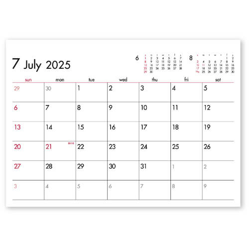 画像2: ６Weeks Calendar（レッド）　＠388円〜(税込)